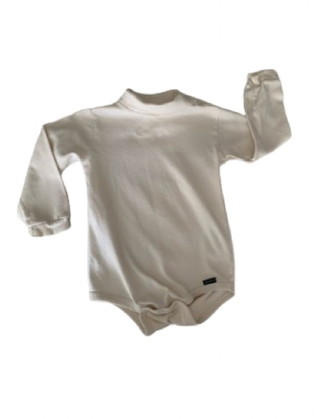VTG Old Navy Bodysuit Turtleneck Boys 24-30M White Long Sleeve Onesie One Piece